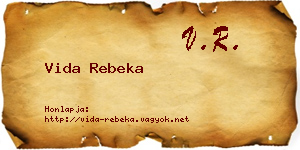 Vida Rebeka névjegykártya