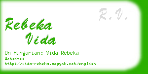 rebeka vida business card